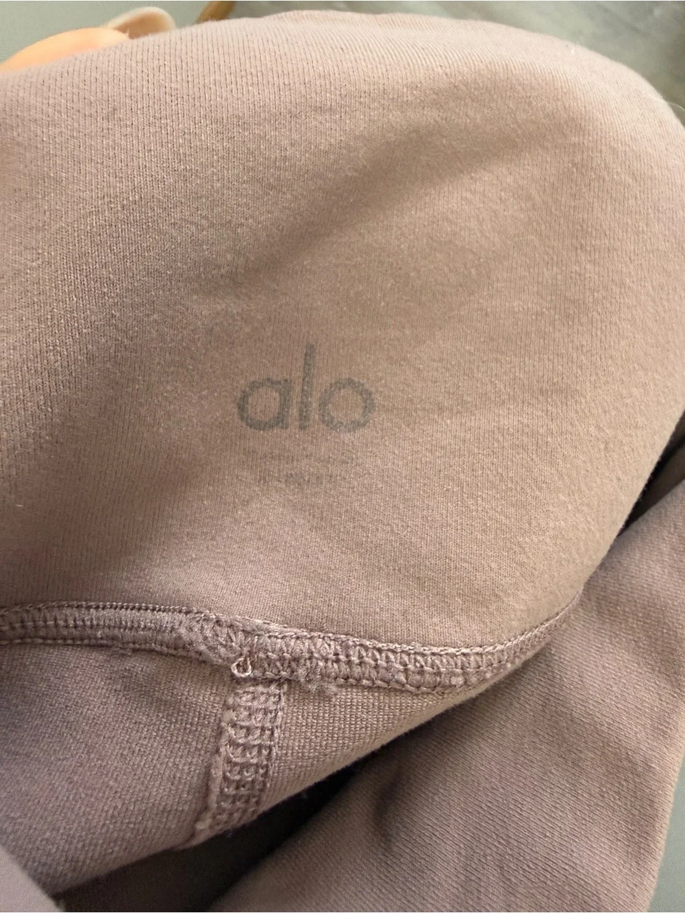 ALO Yoga Ribbed Panel Leggings in Dusty Rose